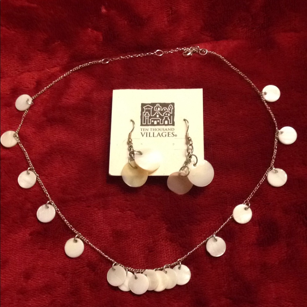 Ivory earrings and necklace